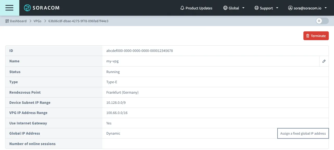 Configure VPG