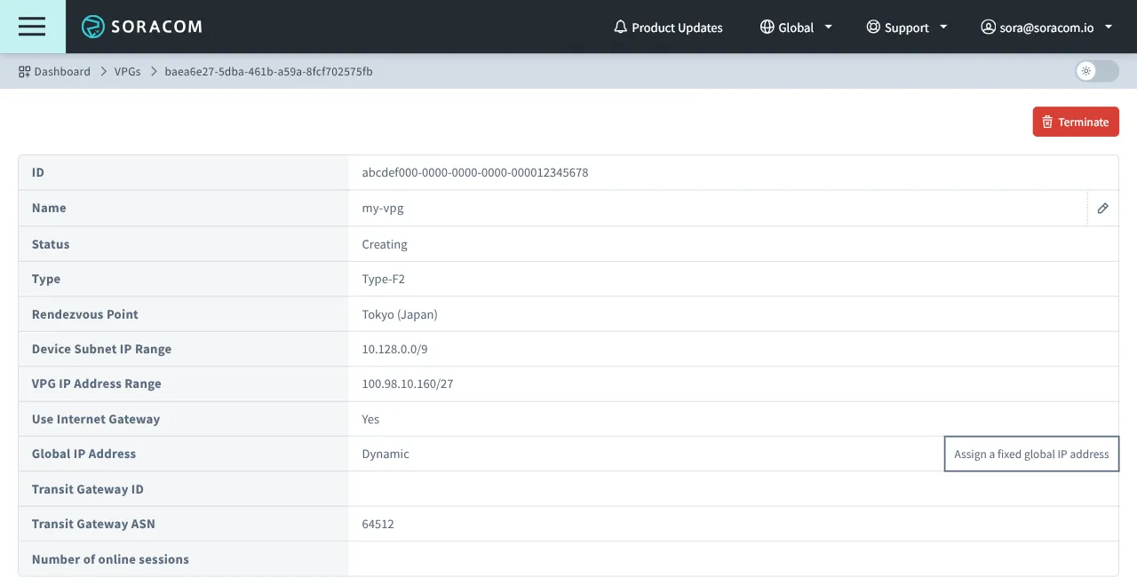 Configure VPG