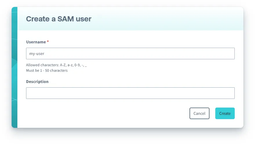 Create a user