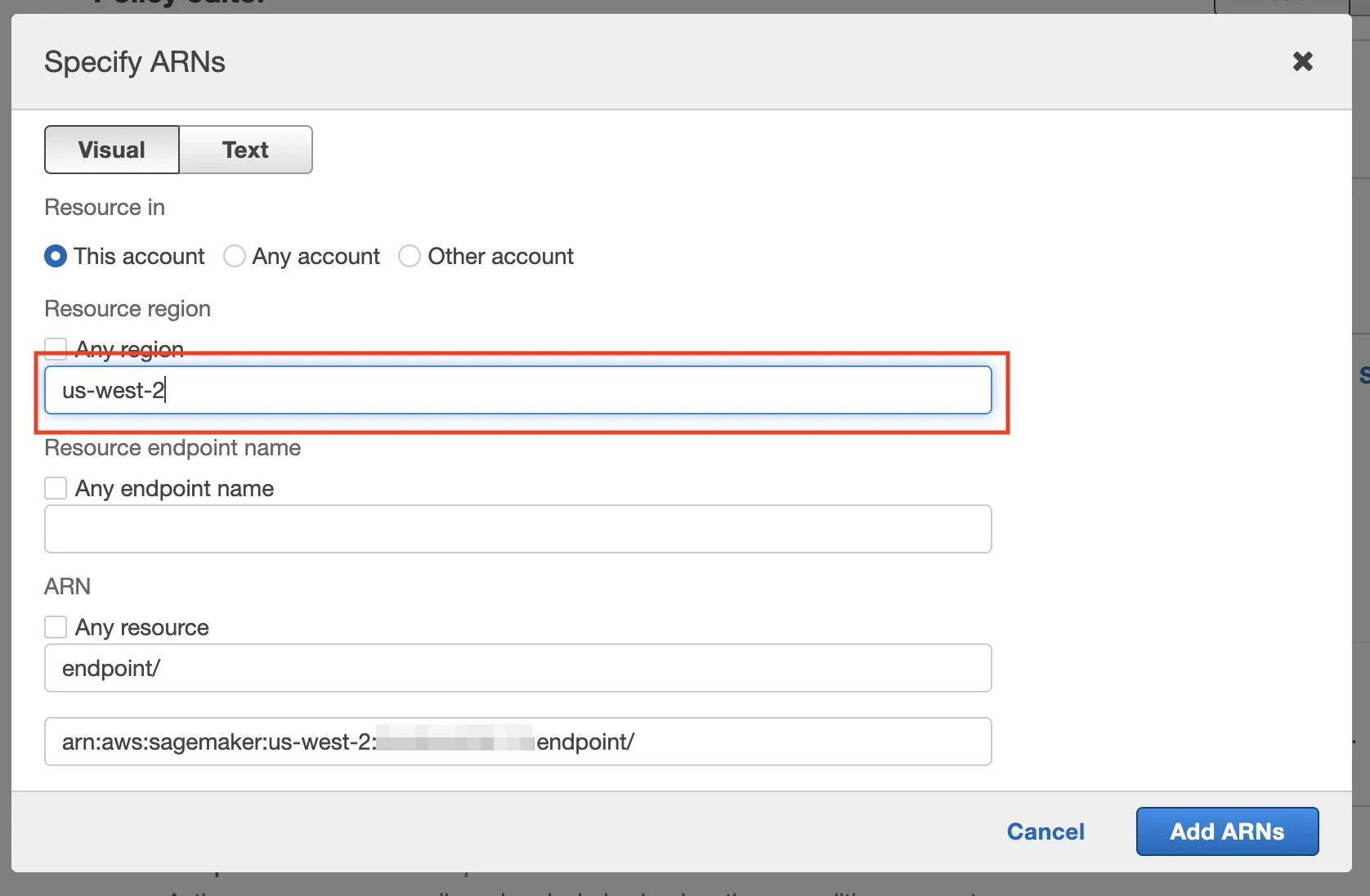 Resource Region Configuration
